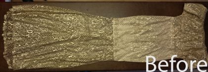 Gold dress to shorten - Image 5