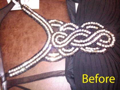 Rhinestones missing on evening dress - Image 2
