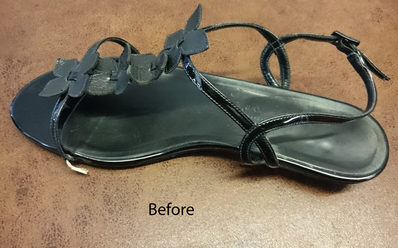 Ladies sandals strap repair The Shoe Carers