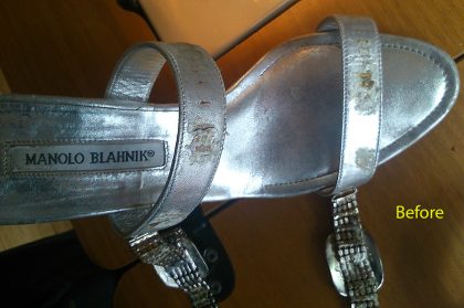 MANOLO Planic shoes - Rhinestone & heel repair - Image 6