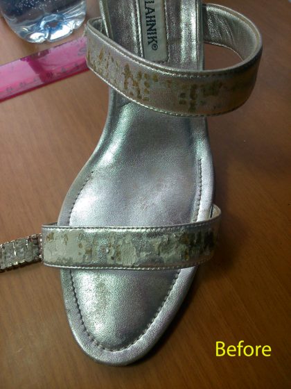 MANOLO Planic shoes - Rhinestone & heel repair