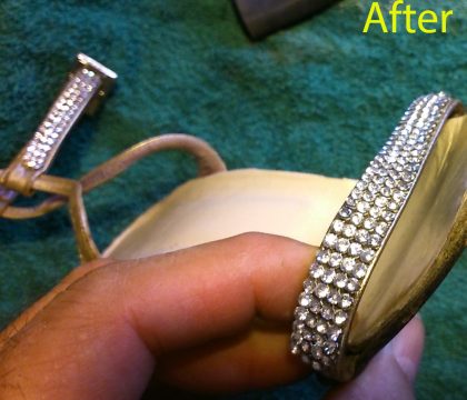 MANOLO Planic shoes - Rhinestone & heel repair - Image 8