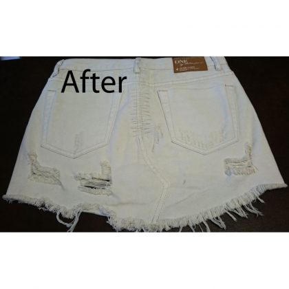 ONE white jean skirt take-in waist-and-seat - Image 3