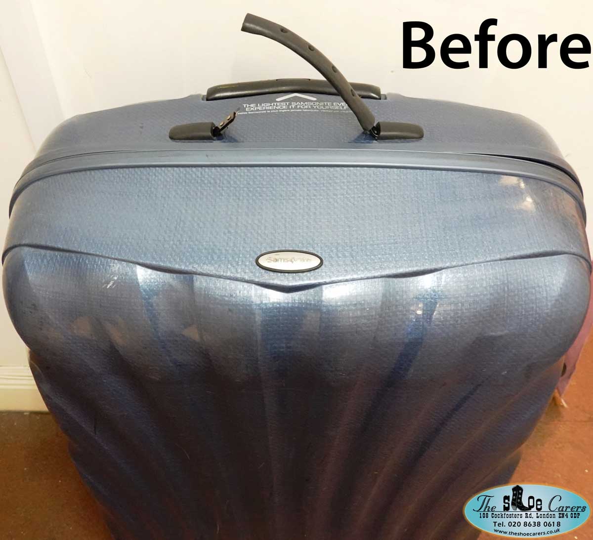 Samsonite Spinner suitcase – handle replacement – The Shoe Carers