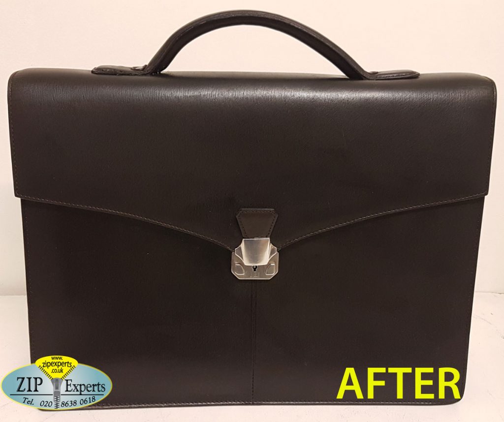 Leather briefcase, handle repair The Shoe Carers