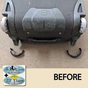 DELSEY suitcase re-rubber wheels