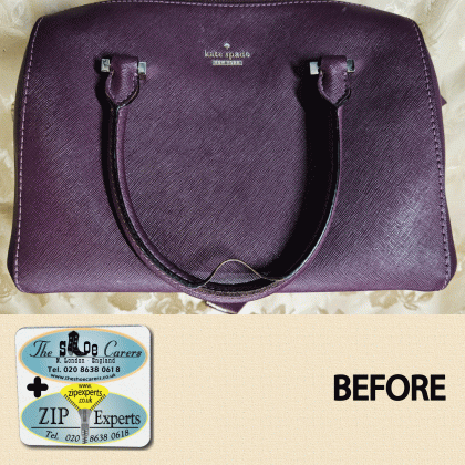 KATE SPADE handbag - handle piping repair