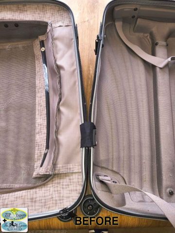 SAMSONITE case - hinge & zip repair