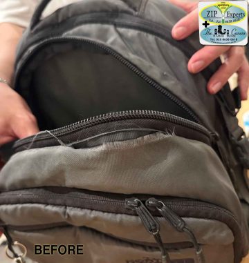 THE NORTH FACE backpack zip tape repair